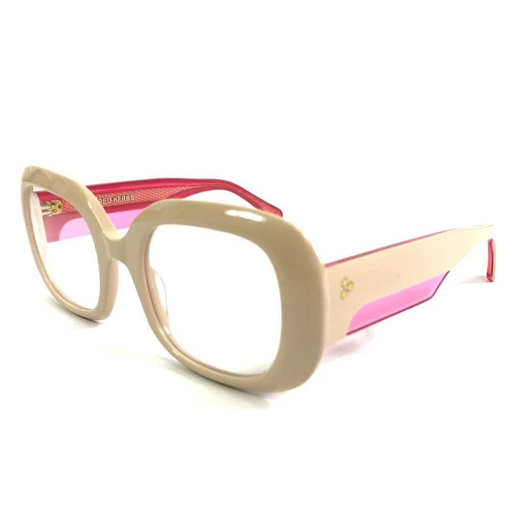 Alfred Kerbs Eyeglasses Frames MARTINA BE Beige Clear Pink Red Striped 53-23-140